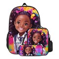 CREATE YOUR OWN Custom African Afro American Girl Backpack Personalized Design Custom Black Girl Bookbag Pencil Case Lunch Bag Customized
