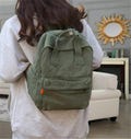 Solid Color Retro backpack, School Canvas Backpack, Cotton Travel Bag, Couple backpack, Canvas Tote Backpack,Shoulder Bag ,Gift for her