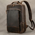 personalized Top Grain Leather Backpack men Women School Rucksack 14" Laptop bag Travel Backpack Hiking Purse, Unisex backpack gift for him