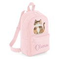 Tan Tabby Cat Kitten Mini Personalised Backpack Custom Name Rucksack, Backpack For Nursery Preschool, Bag For School, Toddler Children's