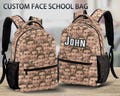 Back to School Back Pack with Face,Personalized Face School Bag,Custom Casual Back Pack,Custom School Bag,Personalized Gift for Boy,Girl,Kid