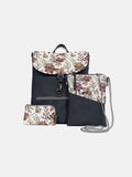Customizable Convertible Travel Tote Backpack with Luggage Sleeve, Women Cottagecore Style Crossbody Bag, Floral Weekender Backpack