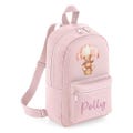Pink Air Balloon Bear Mini Personalised Backpack Custom Name Rucksack, Backpack For Nursery Preschool, Bag For School, Toddler Children's