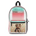 Pawsitive Vibes Yorkie Youth Backpack for Positive away from home experience! Reinforce their positive thinking with your pet!