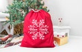 Personalized Christmas Santa Sack, Christmas Snowflake Sacks, Xmas Gift, Christmas Family Tote Bag, Custom Kids Bag, Cute Christmas Gift