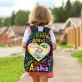 Custom Photo School Bag with Name,Custom Face Backpack,Back to School Gift,Funny Bag,Preschool Elementary Kindergarten Backpack,School Bag