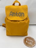 Children's backpack personalized with name, kindergarten, daycare, nursery, ochre