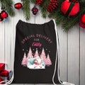 Custom Santa Claus Sack, Christmas Sack, Pink Christmas Tree Bag, Christmas Eve Box, Christmas Gift Tote Bag, Personalized Toy Sack for Kids