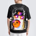 Upset Emoji Transparent Backpack