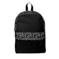 Black  Unisex Classic Backpack w/ African Print - Book Bag - Travel Bag - Overnight Bag - School Bag - Carry On - Camping Backpack