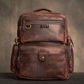 Leather Backpack Men's, Travel Backpack, Laptop Backpack, Office backpack, Rucksack, Satchel, Casual Schoolbags, Full Grain Leather backpack