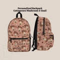 Personalized Mushroom Snail Backpack Lunch Bag Tumbler Set, Fairycore Back To School Bookbag Custom Travel Knapsack, Teen Girl Birthday Gift
