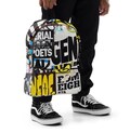 Funky Graffiti Print Backpack, Urban Style Computer Bag, High-Quality Vibrant Photo Printed Bag, Sturdy Durable Backpack, Back-to-School