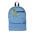 Personalized Blue Dinosaur Backpack Custom Name & Grade Kids School Bag Green Dino Design Durable and Stylish Back to School Gift for Boys