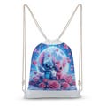 Perfect Lilo and Stitch Canvas Drawstring Bag