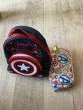 Loungefly Marvel Captain America Back Pack with Cosmetic bag