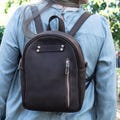 Handcrafted Leather Small Backpack - Personalized leather Bag - Cowhide Backpack for School, College, or Everyday Use
