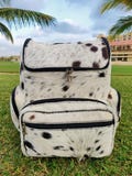 Handmade Natural Black & White Real Cowhide Backpack -Travel Bag -Diaper Bag -School Bag Shoulder Bag -Western Backpack, Gift for Mom, Kids