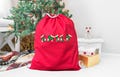 Custom Name Santa Bag, Christmas Gift Sack, Christmas Toy Sack, Christmas Gift Bag for Kids, Santa Sack Gift, Xmas Gift Bag, Drawstring Bag