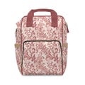Climbing Pink Leaves, Multifunctional Diaper Backpack