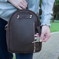 College backpack - Leather Small Backpack - Handmade Women's Bag - Cowhide Everyday Rucksack - Backpack purse - Gift for Her