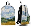 Van Gogh Backpack - Wheat Field with Cypresses Art Backpack - Laptop Backpack