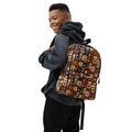 Tribal Pattern Backpack, Ethnic Geometric Design, Boho Style School Bag, , Unique Travel Backpack, Cultural Pattern Backpack