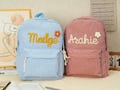 Personalized Kids Backpack, Handmade Corduroy Backpack, Monogram Toddler Backpack, Embroidered School Bags for Toddlers, Backpack with Name