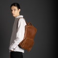 Backpack leather for men Personalized Gifts for him