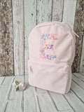 Mermaid Initial Backpack, Personalised Embroidered Bag for Girls, Back to School, Nursery Bag, Under the Sea