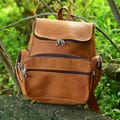 Premium Leather Backpack - Unisex, Large Dapper Bag, Laptop Friendly, Everyday Carry Diaper Bag