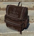 Boot Stitch Brown Backpack