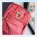Customized Flower Hand Embroidery, Fjallraven Kanken Backpack Embroidered with Flower and Animal, Name Embroidery Options and Color Choices
