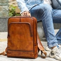 Personalized leather backpack for men Leather Rucksack Office School backpack 15.6 inch Laptop backpack Hipster Backpack, gift for him & Her