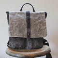 Vegan Backpack Waxed Canvas