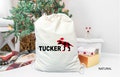 Personalized Santa Sack for Christmas, Customized Kids Santa Sack, Santa Gift Bag, Funny Santa Sack, Custom Santa Gift Bag, Santa Kids Sack