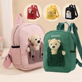 Custom Name Teddy Bear Backpack,Embroidered Name School Bag for Children,First School Bag for Toddlers,Cute Backpack,Back to School Gifts