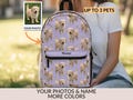 Custom Photo Dog Backpack Personalized Pet Photo Gift Dog Lover Bag Custom Dog Name Portrait Daypack Unique Dog Gift Idea Dog Owner Surprise