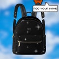 Small backpack with a star night design - mini backpack - back to school backpack - PU leather backpack - Pixel art bag - Bag for students