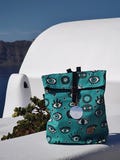Greek Mati Roll Top Backpack - Rucksack - Greek Bag - Greek Gift - Evil Eye - Weekend Backpack - Gift for Her - Woman Roll Top