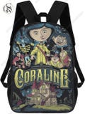 Halloween Coraline Movie Backpack, Horror Character Shoulder Backpack, Coraline Doll Movie School Bag, Horror Coraline Doll Gift Student