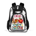 Your Own Design Large 17 Inch Clear Bag PVC See Through Transparent School Backpack