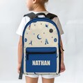 Personalized Outerspace Name Backpack, Custom Rocket Ship School Bag For Kids and Toddlers Gift