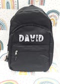 Personalised Backpack | Wild Animal Theme Letters | Backpack | Personalised Animal Design Bag | Kids Rucksack | Black or Dune | Backpack