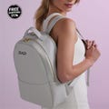 Personalised Engraved Leather Backpack, Custom Name & Initial Backpack, Monogram Travel Backpack for Womens, Leather Rucksack Gift for Her