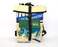 Recycled backpack made from old cement bags, unique backpack, upcycling backpack, messenger bag, sustainable backpack, 15 inch laptop bag