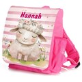 Kindergartenrucksack mit Name | Schaf rosa gestreift | personalisiert Kindergartentasche erster Geburtstag M?dchen pink Kinder-Rucksack Boho