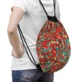 Drawstring Bag featuring Marbled Design, Lightweight Drawstring Backpack, Stylish Bag with Internal Pocket, Unique Artistic Design f438