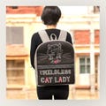 Childless Cat Lady, Cat, Backpack, Handmade, One of a Kind, Functional Art, Full Size Backpack, 2024 Election, Statement Bag, Taylor