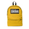 Create Your Sunshine, Even on The Cloudiest Days Backpack, Unique Trendy Inspirational Bag